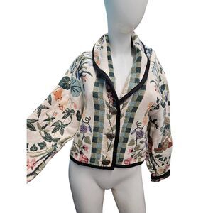 Painted Pony Vintage Cotton Floral Jacket Womens One Size